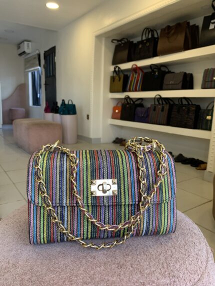Temi purse in multicolour asooke