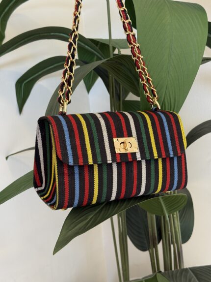 Temi purse in multicolor asooke