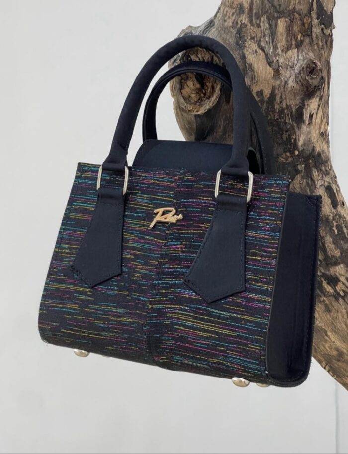 Black multicolour asooke bag - Image 2