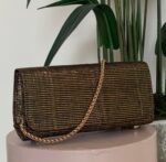 Toyo purse in gold and black