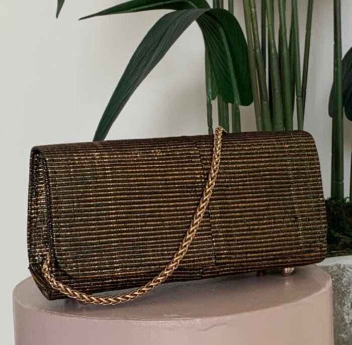 Toyo purse in gold and black - Image 1