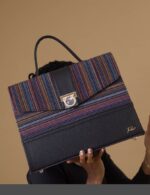 Anu black with multicolor asooke