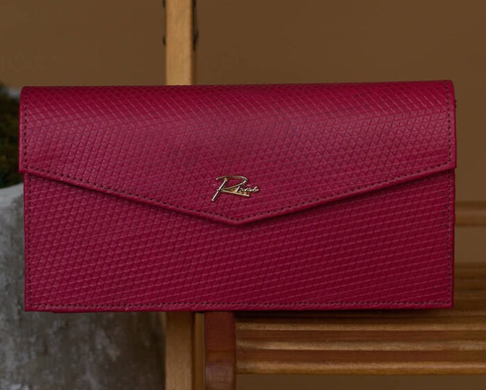 Tope in dark pink leather - Image 1