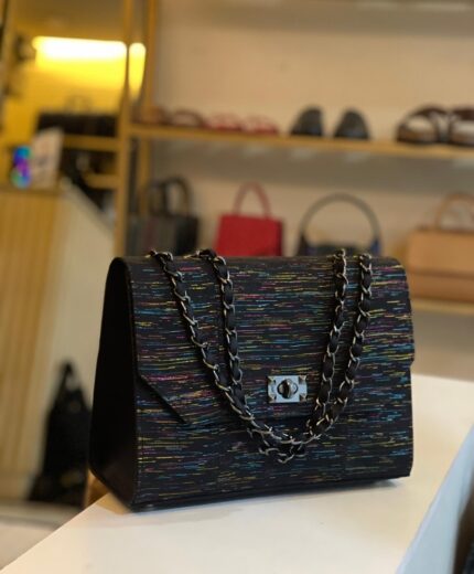 Black Multicolor chain bag